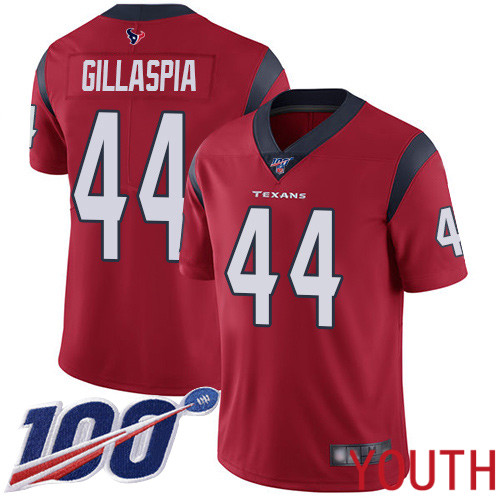 Houston Texans Limited Red Youth Cullen Gillaspia Alternate Jersey NFL Football 44 100th Season Vapor Untouchable